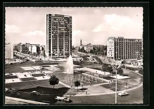 AK Berlin, Ernst-Reuter-Platz mit Telefunken-Hochhaus