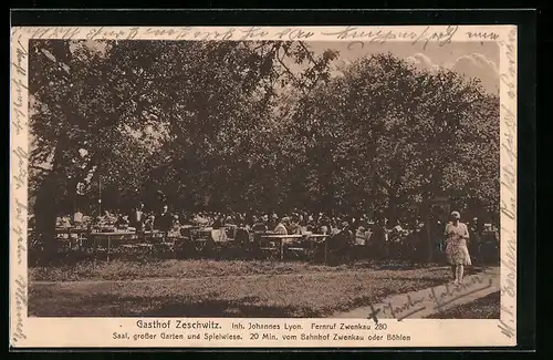 AK Zwenkau, Gasthof Zeschwitz