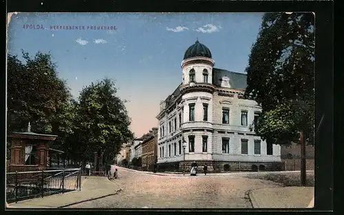 AK Apolda, Herressener Promenade
