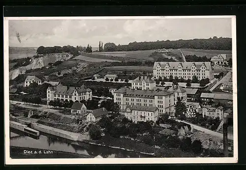 AK Diez a. d. Lahn, Ortsansicht aus der Vogelschau
