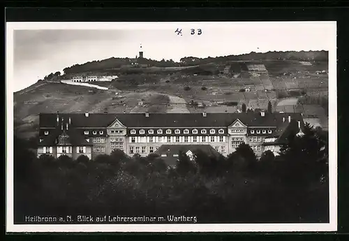 AK Heilbronn a. N., Blick auf Lehrerseminar m. Wartberg