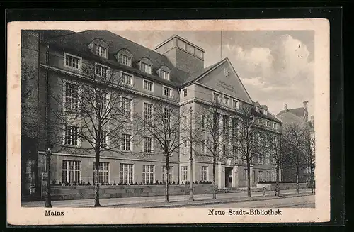 AK Mainz, Neue Stadt-Bibliothek