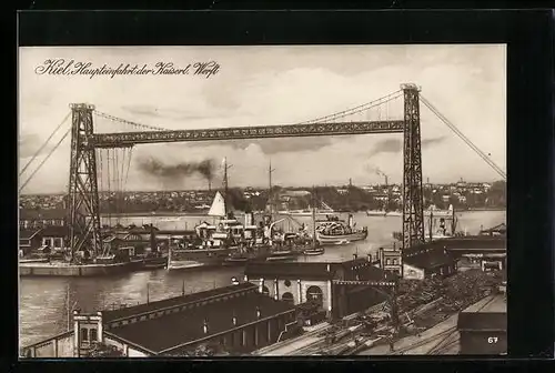 AK Kiel, Haupteinfahrt der Kaiserl. Werft