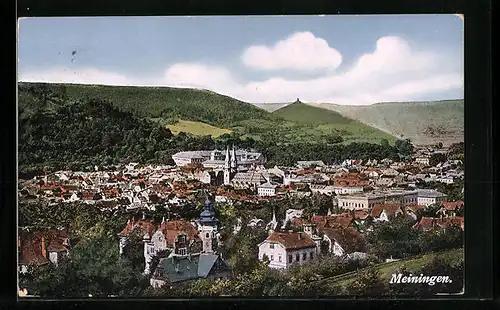 AK Meiningen, Gesamtansicht mit Fernblick