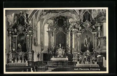 AK Prittriching, Kath. Pfarrkirche, Innenansicht