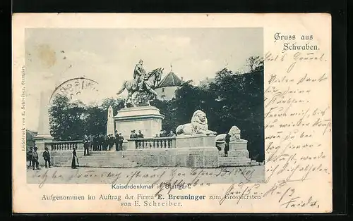 AK Stuttgart, Das Kaiserdenkmal