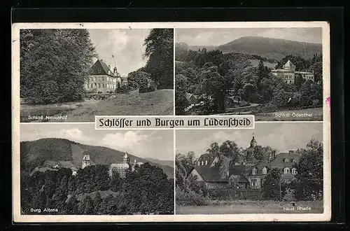 AK Lüdenscheid, Haus Rhade, Schlösser Neuenhof und Ödenthal, Burg Altena