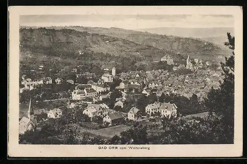 AK Bad Orb, Ortsansicht vom Wintersberg