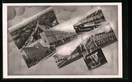 AK Presov, Teilansicht mit Boulevard, Strassenpartie