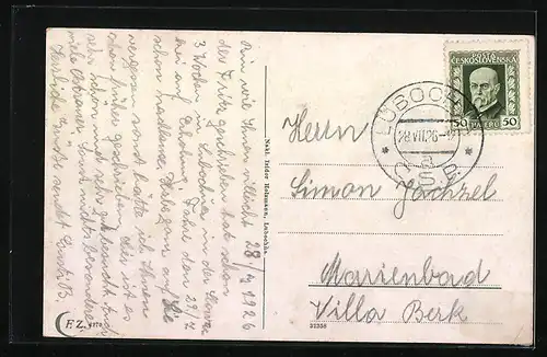 AK Lubochna, Blick auf Briestocna