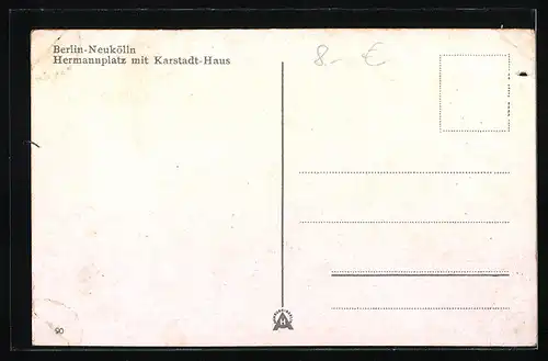 AK Berlin-Neukölln, Hermannplatz mit Karstadt-Haus