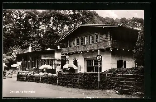 AK Berlin-Wannsee, Gaststätte Moorlake mit Nebengebäude