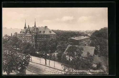 AK Hasenheide, Blick auf das Krankenhaus