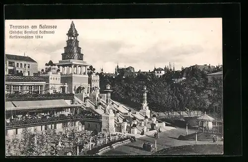 AK Berlin-Halensee, Gasthaus Terrassen, Kurfürstendamm 124a