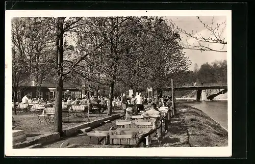 AK Berlin-Wannsee, Restaurant und Cafe Hubertusbaude, Stölpchenweg