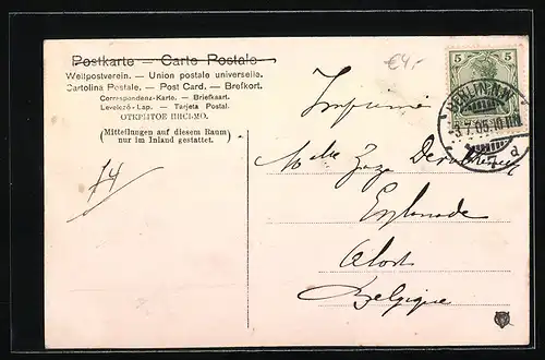 AK Berlin, Reichspostamt mit Strasse