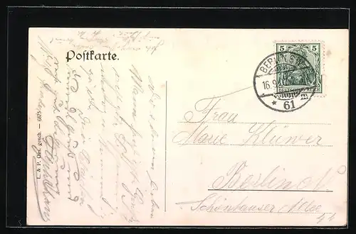 AK Berlin, Gendarmenmarkt, Telegramm-Formular