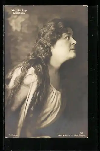 AK Opernsängerin Maude Fay als Sieglinde