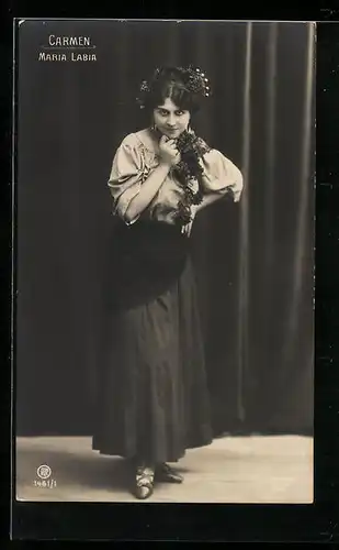 AK Opernsängerin Maria Labia als Carmen