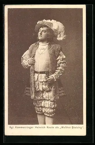 AK Opernsänger Heinrich Knote als Walther Stolzing