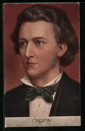 AK Portrait des Komponisten Chopin