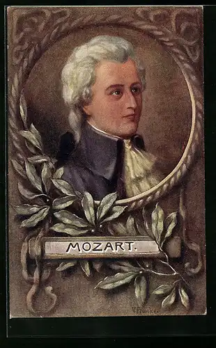 AK Portrait des Komponisten Mozart
