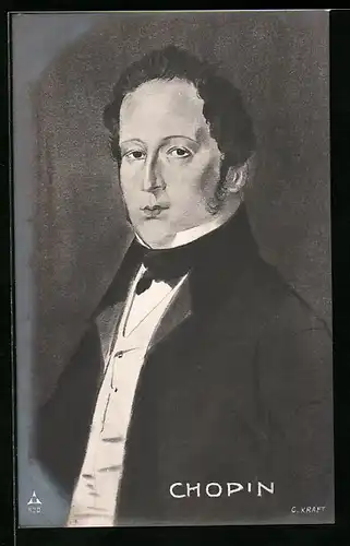 AK Portrait des Komponisten Chopin