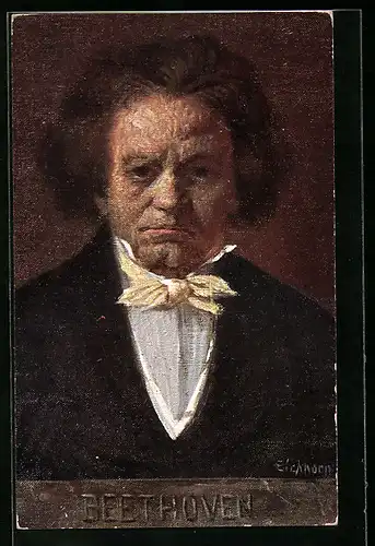 AK Komponist Beethoven mit Fliege