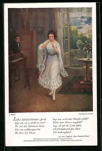 AK Das Dreimäderlhaus Singspiel von Dr. A. M. Willner u. Heinz Reichert, Musik nach Franz Schubert