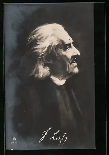 AK Komponist Franz Liszt im Profil