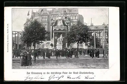 AK Berlin-Charlottenburg, 200 jährige Feier der Stadt Charlottenburg