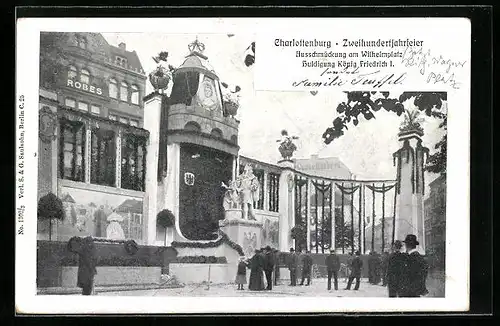 AK Berlin-Charlottenburg, Zweihundertjahrfeier, Ausschmückung am Wilhelmplatz