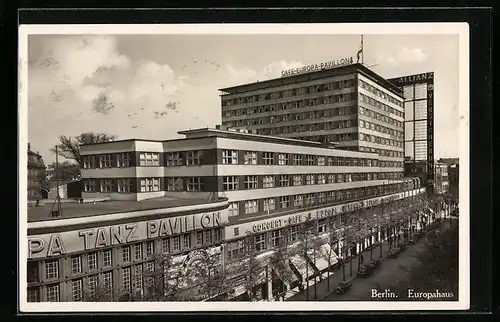 AK Berlin-Kreuzberg, Cafe-Europa-Pavillon, Europahaus