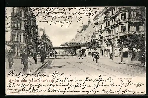 AK Berlin-Charlottenburg, Blick auf die Kant-Strasse