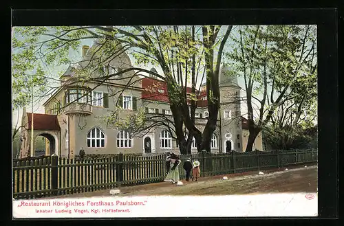 AK Berlin-Grunewald, Restaurant Königliches Forsthaus Paulsborn