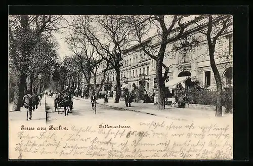 AK Berlin, Bellevuestrasse mit Pferdekutsche