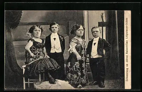 AK Erinnerung an Alfred Halmströms Liliputaner-Schau