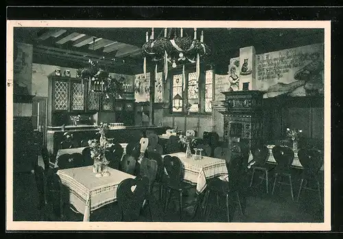 AK Rüdesheim, Gaststätte Beim Lindenwirt, Drosselgasse