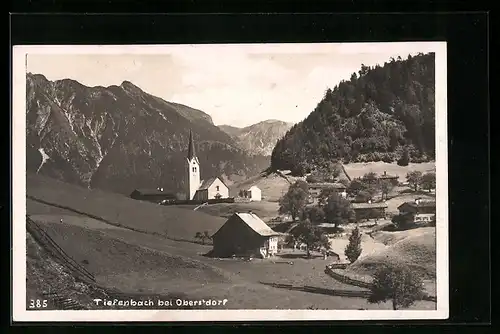 AK Tiefenbach, Blick zur Kirche