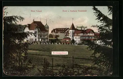AK Königsfeld, Haus Voland und Hotel u. Kurhaus Doniswald