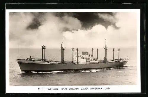 AK Handelsschiff M.S. Alcor auf hoher See