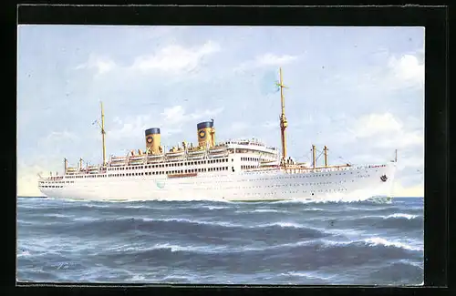 AK Passagierschiff M. S. Italia auf hoher See