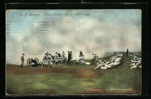 AK US Marines, Firing Squard with 3 Field Piece