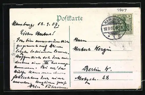 AK Passagierschiff Amerika auf See