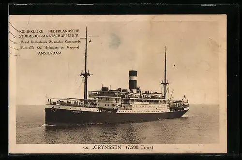 AK Passagierschiff S. S. Crynssen der Royal Netherlands Steamship Company