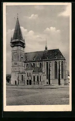 AK Bardejov, Platz mit Kirche