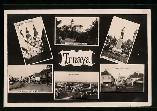 AK Trnava, Hlavny kostol, Hrad Smolenice, Pomnik Stefanikov, Panorama
