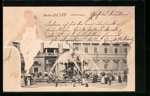 Präge-AK Berlin, Blick auf den Schlossbrunnen