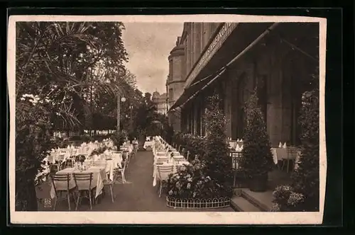 AK Berlin, Gasthof Weinhaus Rheingold am Potsdamer Platz, Terrasse