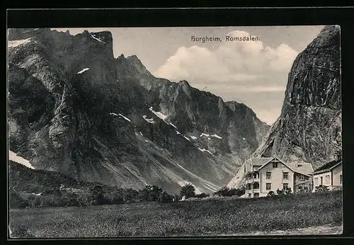 AK Horgheim, Ortspartie im Gebirge